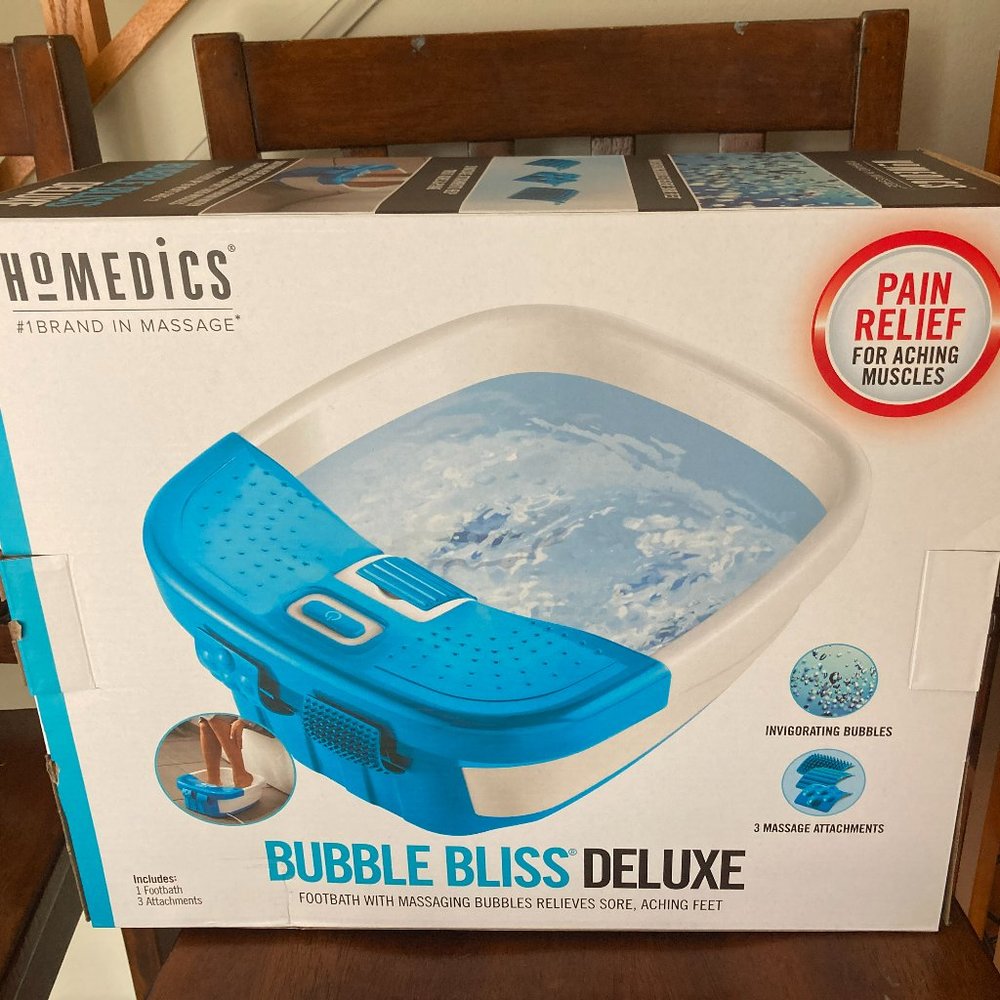 Homedics Bubble Bliss DELUXE Foot Spa  - Brand New